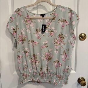 Express NWT Blouse - Pink and Green